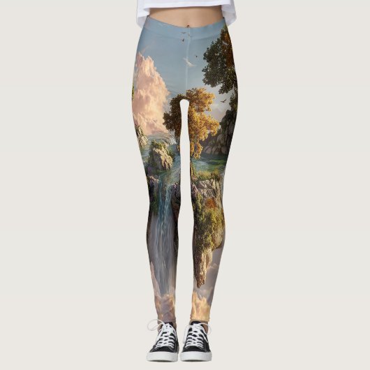 Leggings Surreal Floating Cliffs With Waterfalls (Devant)