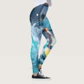 Leggings Surreal Mouse Surfing Digital Waves – Whimsical Te (Droite)