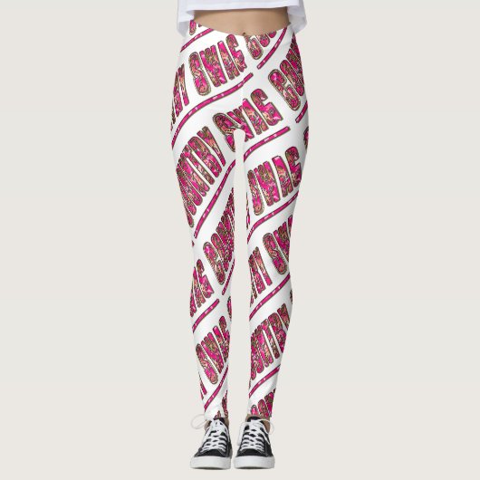 Leggings Swag de pays (rose) (Devant)
