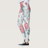Leggings Sweet Jojo Designs Aquarelle Floral Fleurs roses (Gauche)