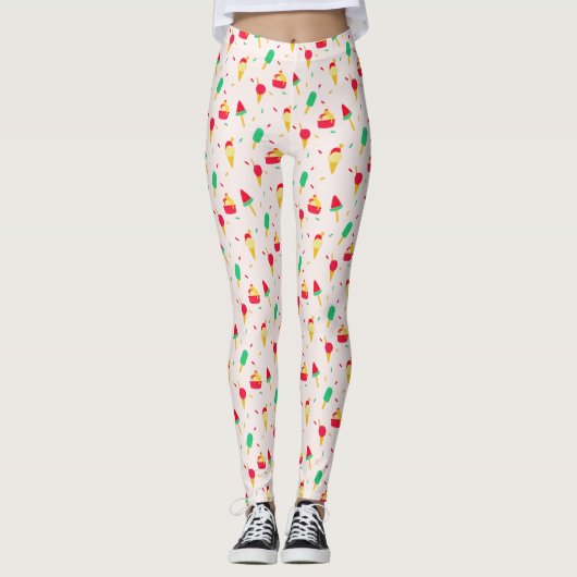Leggings Sweet Summer Fun Rainbow Ice Cream Sprinkings (Devant)