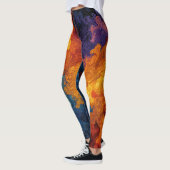 Leggings Swirling Elemental Nebula Abstract (Gauche)