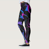 Leggings 💫 Swirling Pink & Violet Pattern - Elegant & Myst (Gauche)