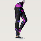 Leggings 💫 Swirling Pink & Violet Pattern - Elegant & Myst (Droite)