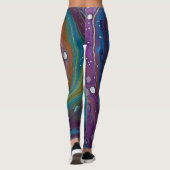 LEGGINGS "SWIRLS VIBRANTS : UN CAPTIVANT MARBLING DIP DESIG (Dos)
