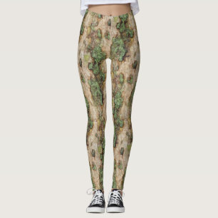 Leggings Sycamore arbre écorce mousse Lichen