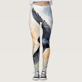 Leggings Symbiotique Sky Dancer : Graceful Swift BIrd (Devant)