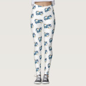 Leggings Symbol Infinity of Blue Morpho Butterflies (Devant)
