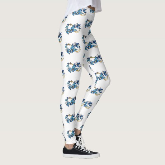 Leggings Symbol Infinity of Blue Morpho Butterflies (Droite)