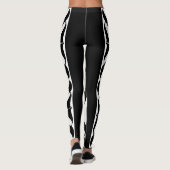 Leggings Symbole Aleph Noir et Blanc en Reflet (Dos)