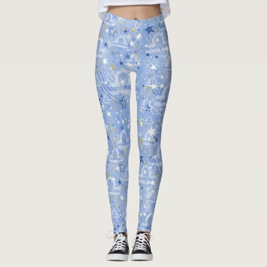 Leggings Symbole d'astrologie zodiaque de Libra joli motif (Devant)