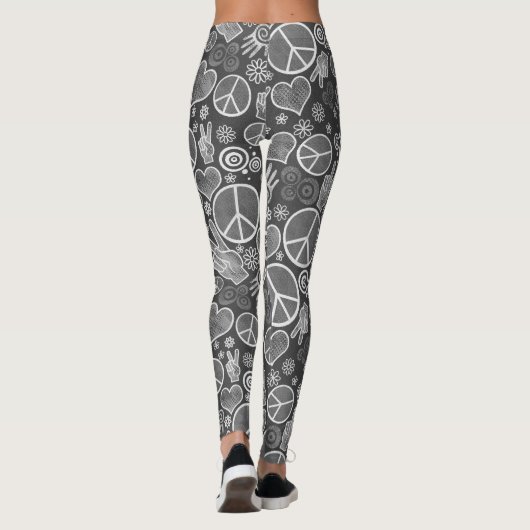 Leggings Symbole de la paix Hipster Pacifisme (Dos)