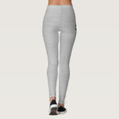 Leggings Symbole d'infini sur la texture métallique de Faux (Dos)