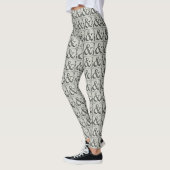 Leggings Symbole Esperluette Noir Funky Fun Chic Gris (Gauche)