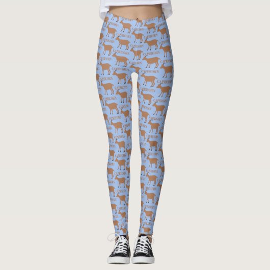 Leggings Symbole étoile Capricorne chèvre à motif (Devant)