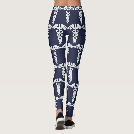 Leggings Symbole Médicale de l'infirmière bleue de la Marin (Dos)