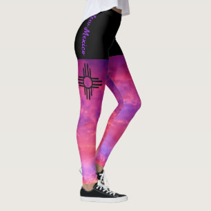 Leggings Symbole Sun Painted Père Noël Fe New Mexico Zia Su