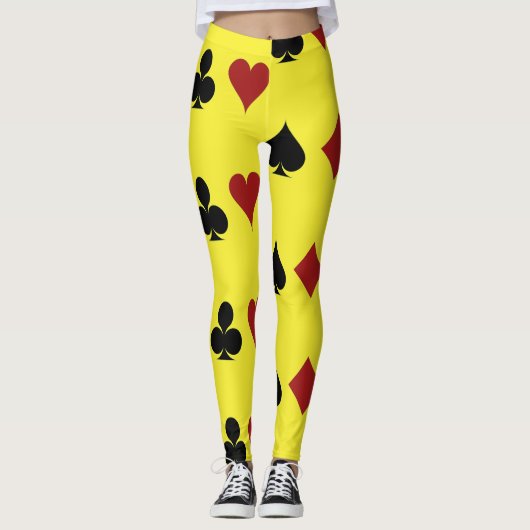 Leggings Symboles de carte Poker Personnaliser (Devant)
