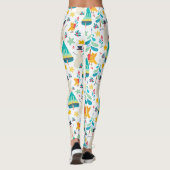 Leggings Symboles de Noël colorés animaux mignons motif (Dos)