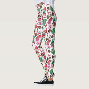 Leggings Symboles de Noël Rouge et Vert