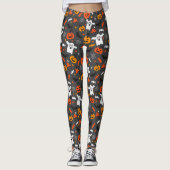 Leggings Symboles d'Halloween en continu motif (Devant)