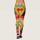 Leggings Symboles géométriques Abstrait #01 (Dos)