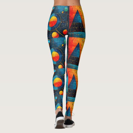 Leggings Symboles géométriques Abstrait #06. (Dos)