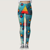 Leggings Symboles géométriques Abstrait #06. (Devant)