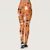 Leggings Symboles Halloween éffrayant motif transparent (Dos)