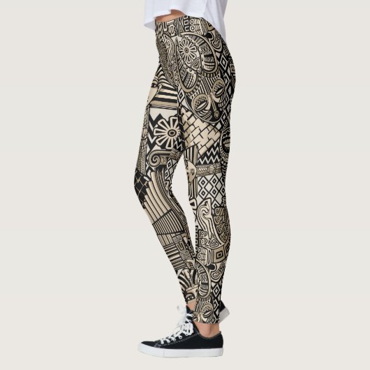 Leggings Symboles historiques anciens Style de tatouage (Gauche)