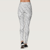 Leggings Symboles noirs et blancs de domino de conception (Dos)