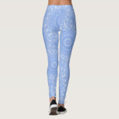 Leggings Symétrie Mandala Bleu Centaurée (Dos)