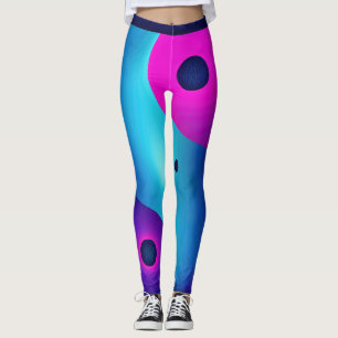 Leggings Symétrie Spirituelle : Abstrait brillant Yin Yang