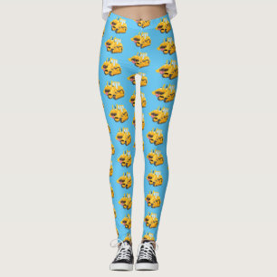 Leggings Sympa joli caractère de dessin animé au bulldozer