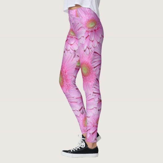 Leggings Symphonie de Gerberas roses, (Gauche)