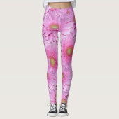 Leggings Symphonie de Gerberas roses, (Devant)