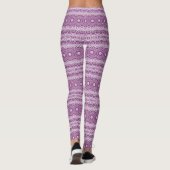 Leggings Symphonie de mandala de prune pétale (Dos)
