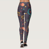Leggings Symphonie de notes de musique Abstraite (Dos)