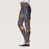 Leggings Symphonie de notes de musique Abstraite (Gauche)