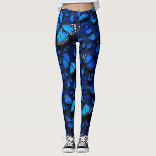 Leggings Symphonie du papillon bleu de minuit