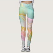 Leggings Symphonie pastel de rubans flottants et légers (Devant)