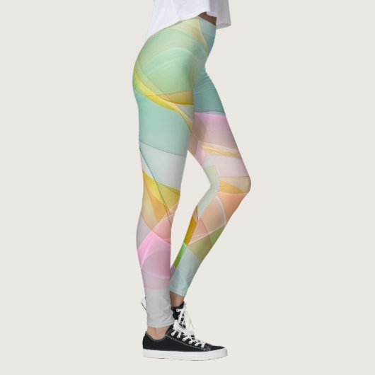 Leggings Symphonie pastel de rubans flottants et légers (Droite)