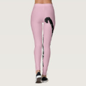 Leggings Tabby Chat Cool Animal Black & Baby Pignon rose (Dos)