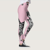 Leggings Tabby Chat Cool Animal Black & Baby Pignon rose (Droite)