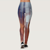 Leggings Tableau Abstrait, mur en béton coloré. (Dos)