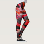 Leggings Tableau Abstrait rouge orange (Droite)