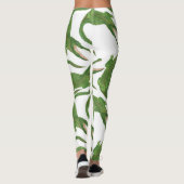 Leggings Tableau d'aquarelle blanc crocodile (Dos)