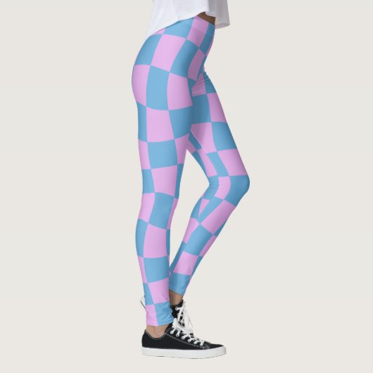 Leggings Tableau de contrôle Abstrait Retro Mod en bleu et  (Droite)