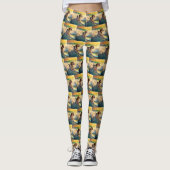 Leggings Tableau de surf de plage beagle (Devant)