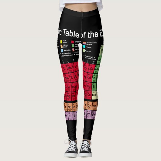 Leggings Tableau périodique des éléments (Devant)